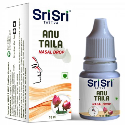 Масло для носа и ушей Ану Тайла Шри Шри Таттва / Anu Taila Nasal drops Sri Sri Tattva 10 мл.